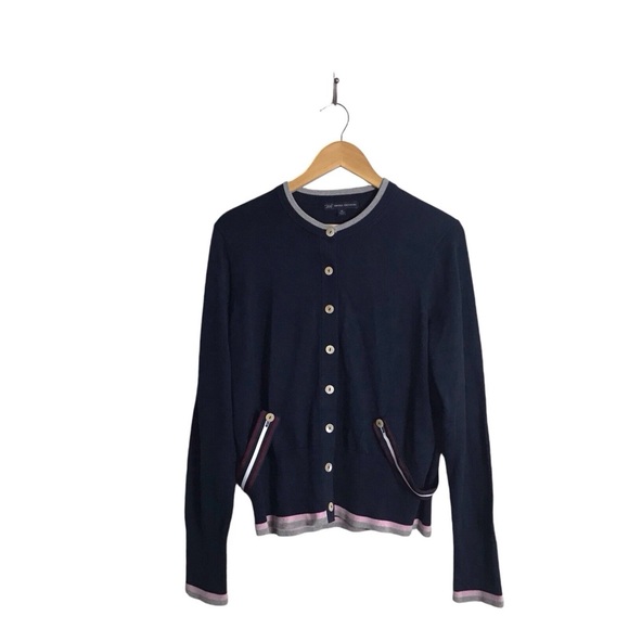 Brooks Brothers 346 XL Women's Cardigan Sweater Navy Preppy  Office Academia‎ - Picture 1 of 7